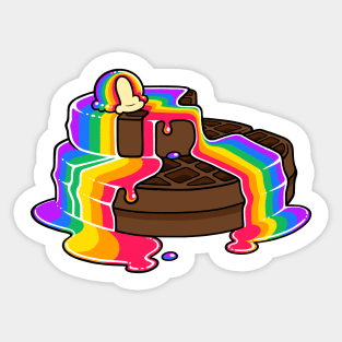 Philadelphia Philly Pride LGBT Chocolate Pancakes - Gay Rainbow Sticker